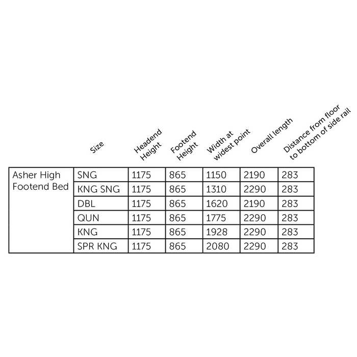 Asher Slatframe - High Foot - Single to King Single