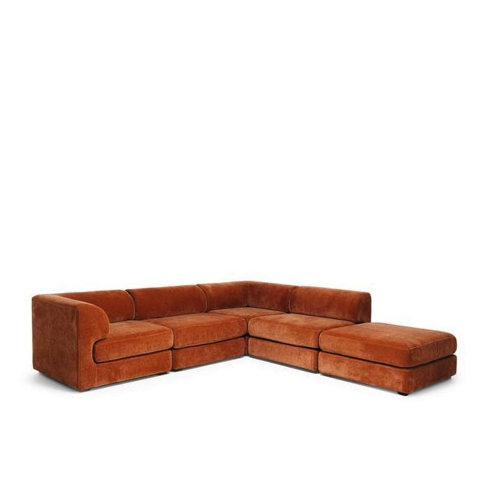 Harmony Modular 4 Seater Cnr Chaise RHF - Rust