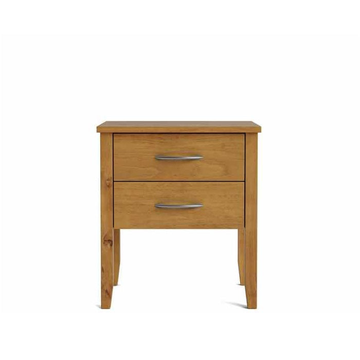 Ivydale Bedside 2 Drawer - Wide - Pine
