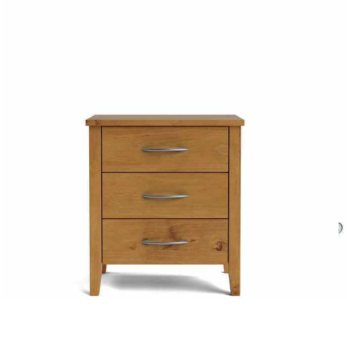 Ivydale Bedside 3 Drawer Wide - Pine