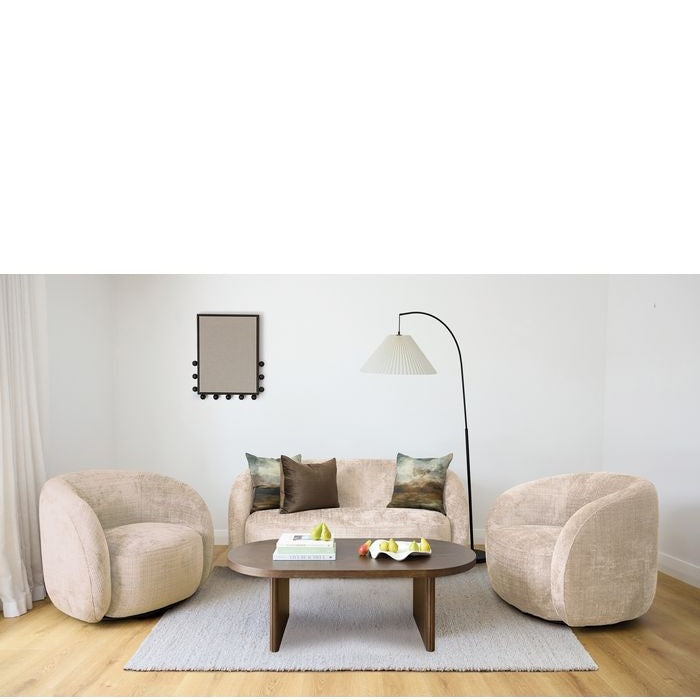 Lodi 2.5 Seater and Armchairs Suite - Beige