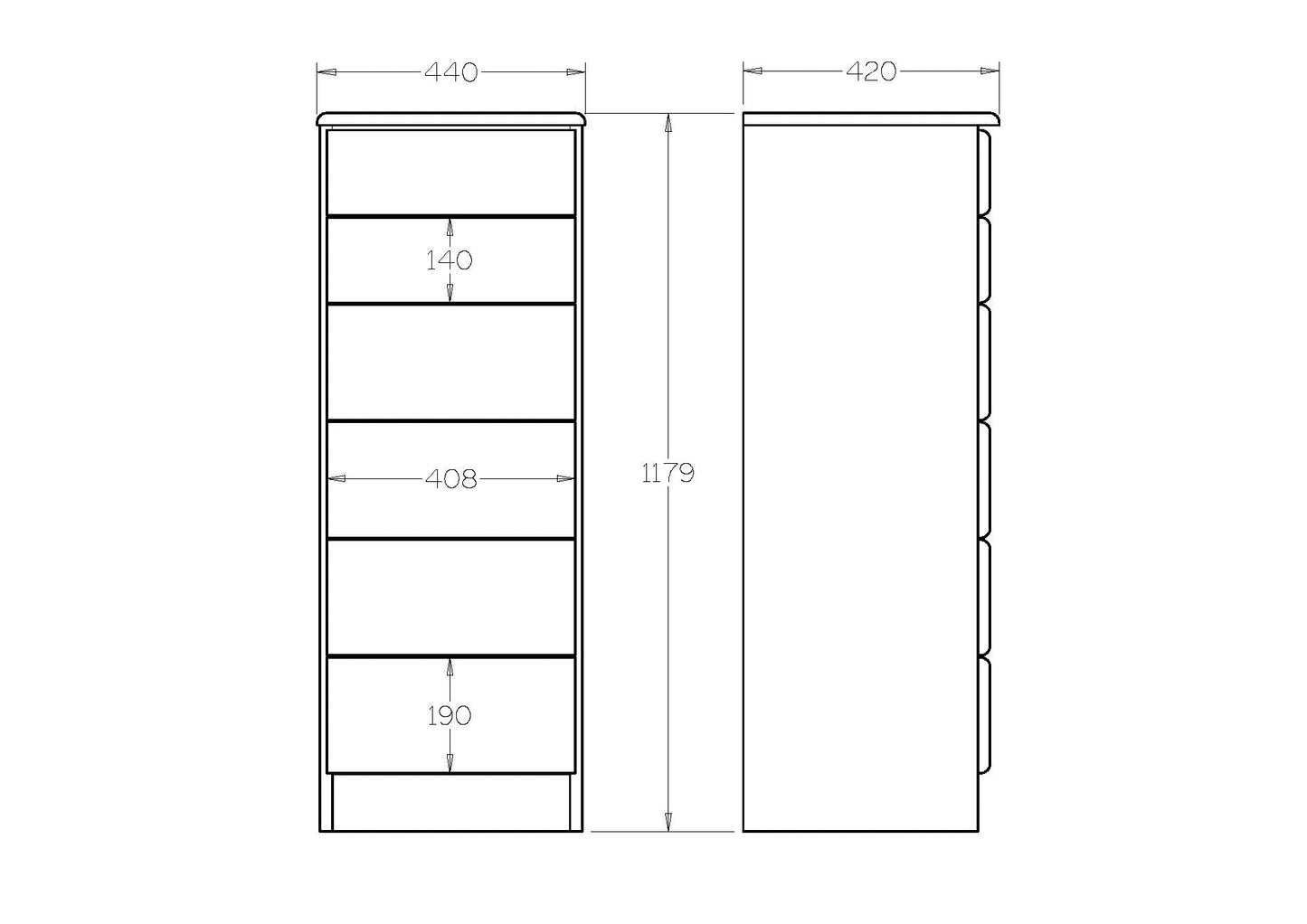 Northville Lingerie Chest 6 Drawer