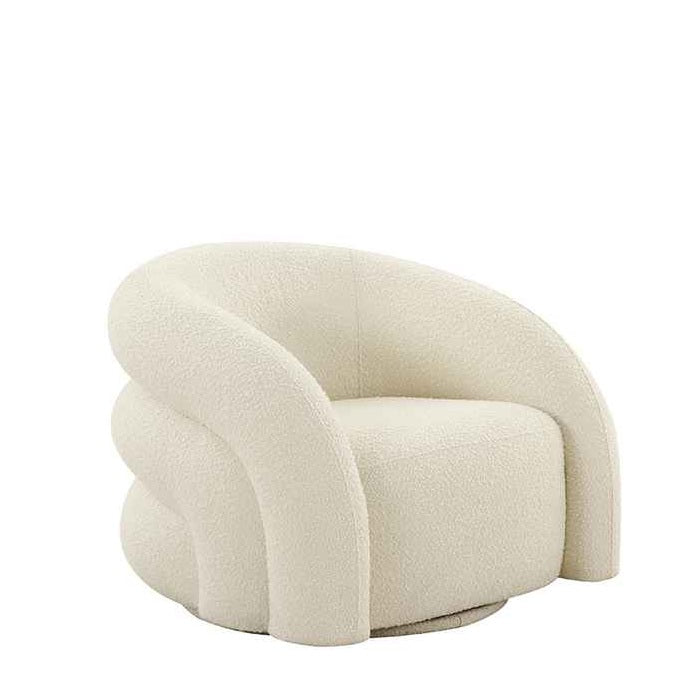 Chicago Swivel Chair - White Boucle
