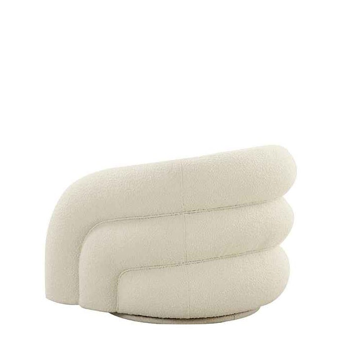 Chicago Swivel Chair - White Boucle