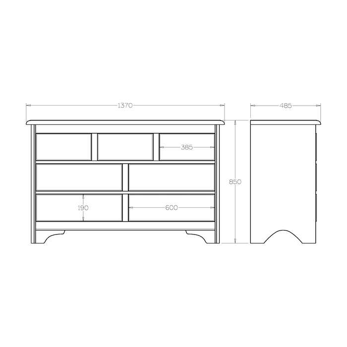 Villager BR Lowboy 7 Drawer