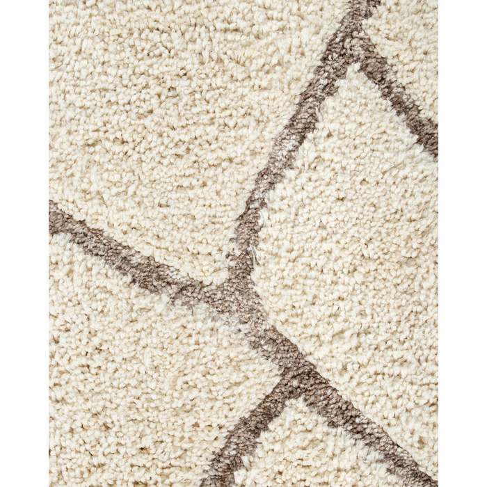 Aria Floor Rug Round Ivory (Polyester) - Paulas Home & Living