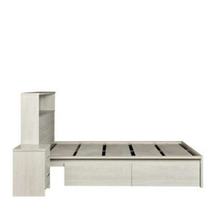 Atlas Slatframe Bed with Storage Headboard - King Single - Paulas Home & Living