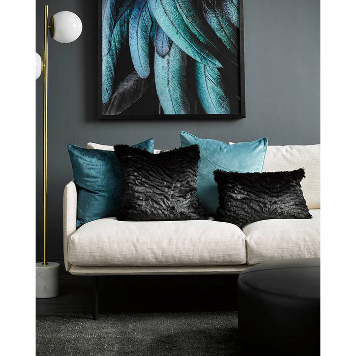 Black Panther Cushion (Faux Fur) - Paulas Home & Living