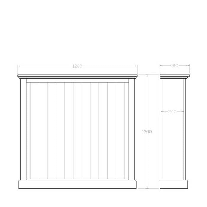 Charlton Bookcase 1200h x 1260w - Paulas Home & Living