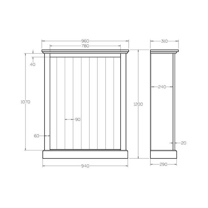 Charlton Bookcase 1200h x 960w - Paulas Home & Living