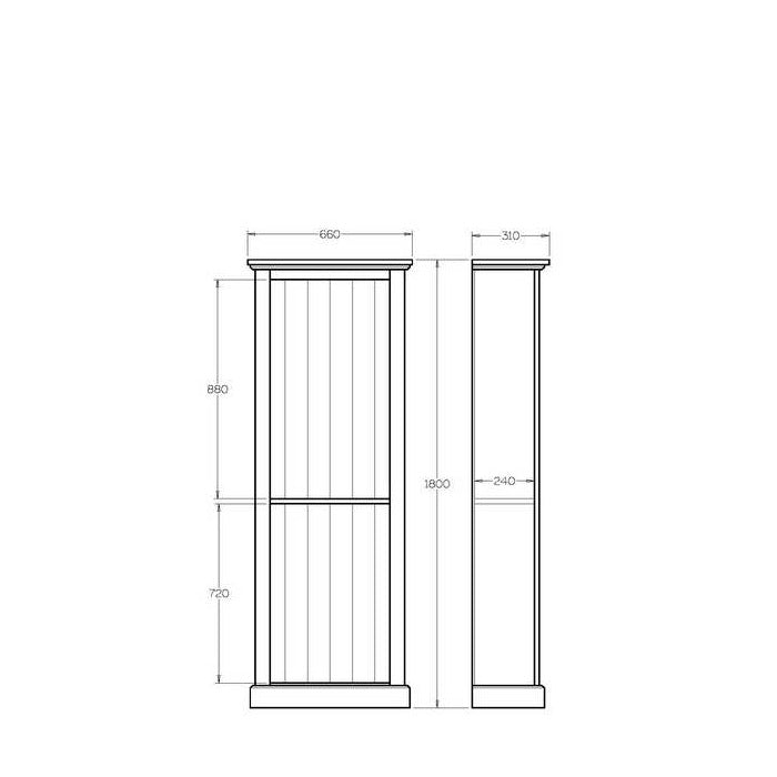 Charlton Bookcase 1800h x 660w - Paulas Home & Living