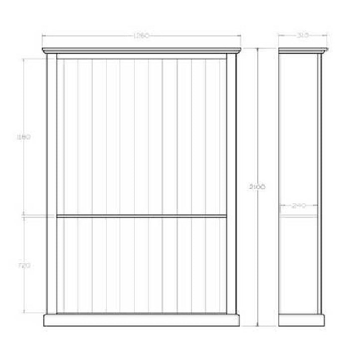 Charlton Bookcase 2100h x 1260w - Paulas Home & Living