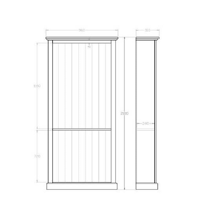 Charlton Bookcase 2100h x 960w - Paulas Home & Living