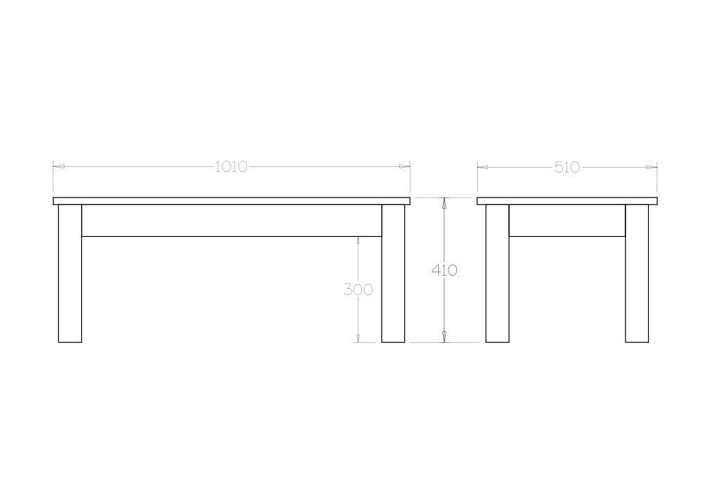 Charlton Coffee Table - no Drawer - Paulas Home & Living