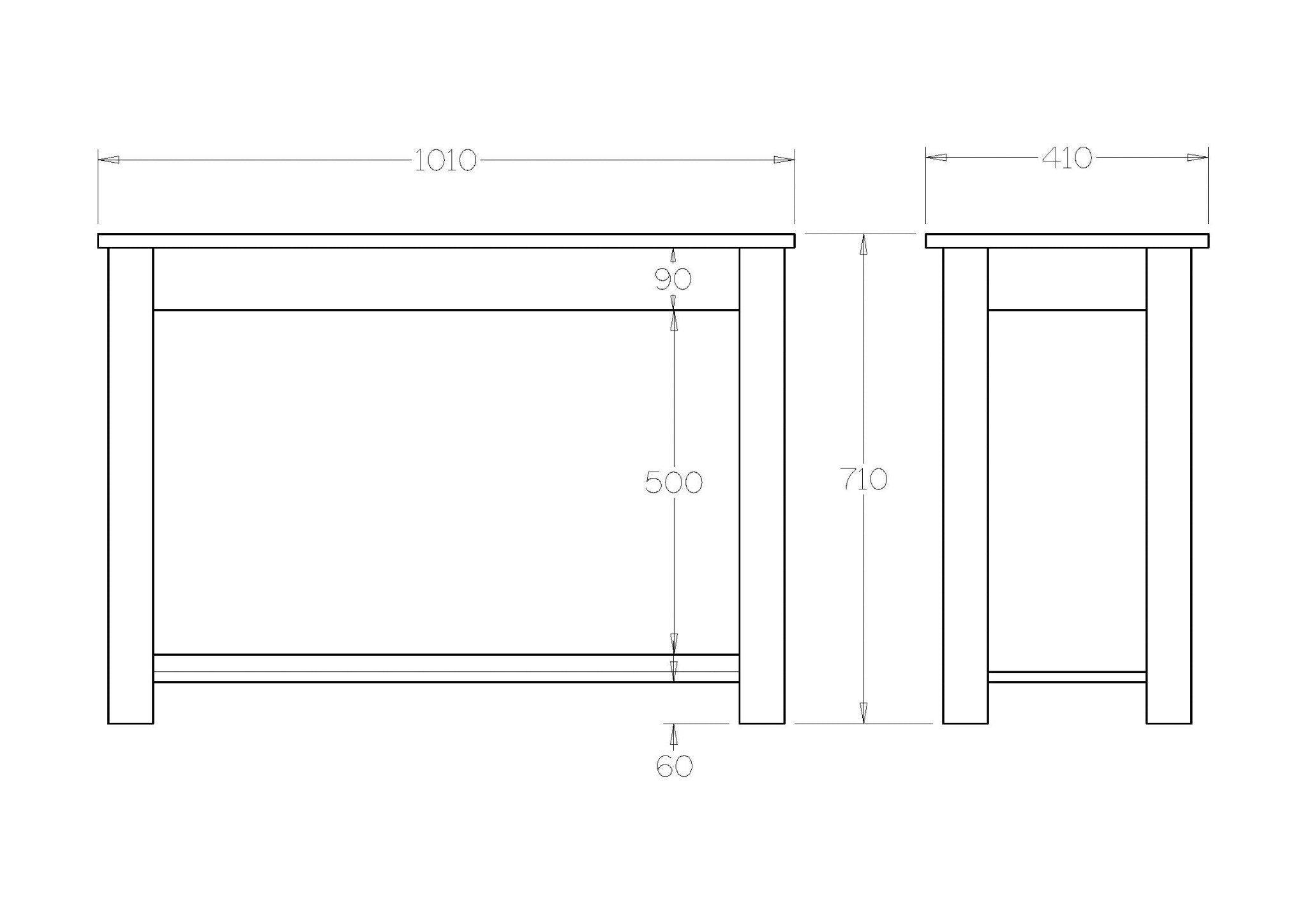 Charlton Hall Table with Rack - Paulas Home & Living