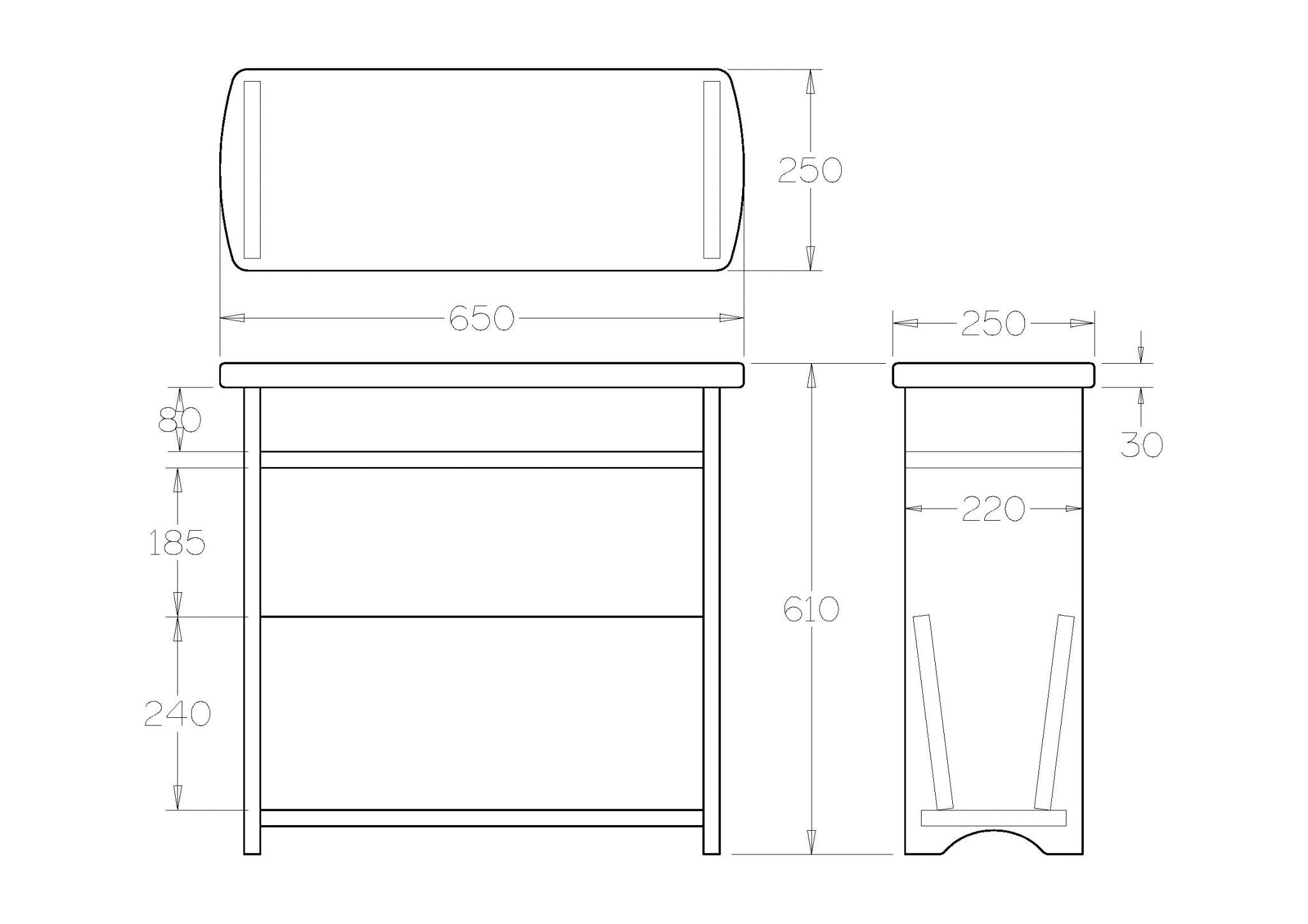 Charlton Magazine Table with Shelf - Paulas Home & Living