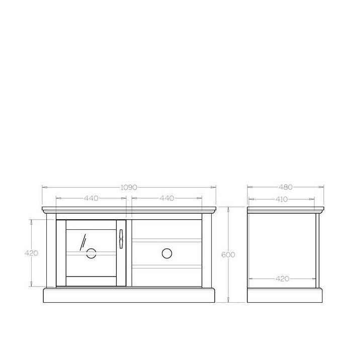 Charlton TV Entertainment Unit 5 - 1 Door - Paulas Home & Living