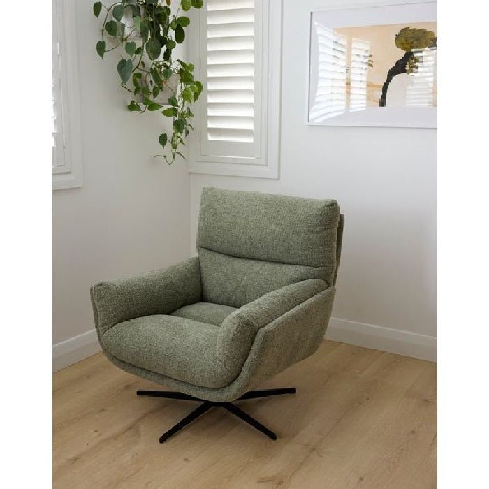 Collins Swivel Armchair - Milan Green - Paulas Home & Living
