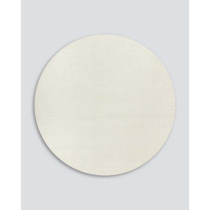 Dorset Round Floor Rug - Natural White (Wool & Merino) - Paulas Home & Living