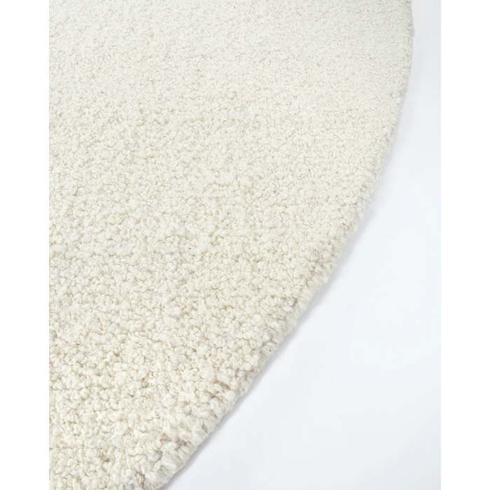 Dorset Round Floor Rug - Natural White (Wool & Merino) - Paulas Home & Living