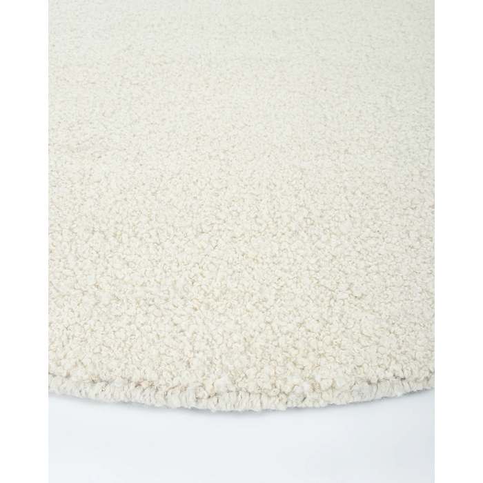Dorset Round Floor Rug - Natural White (Wool & Merino) - Paulas Home & Living