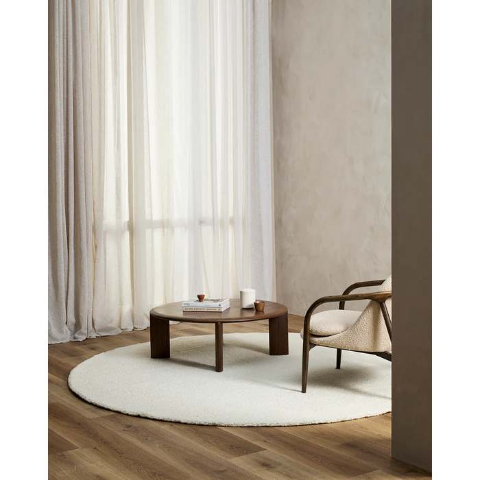 Dorset Round Floor Rug - Natural White (Wool & Merino) - Paulas Home & Living