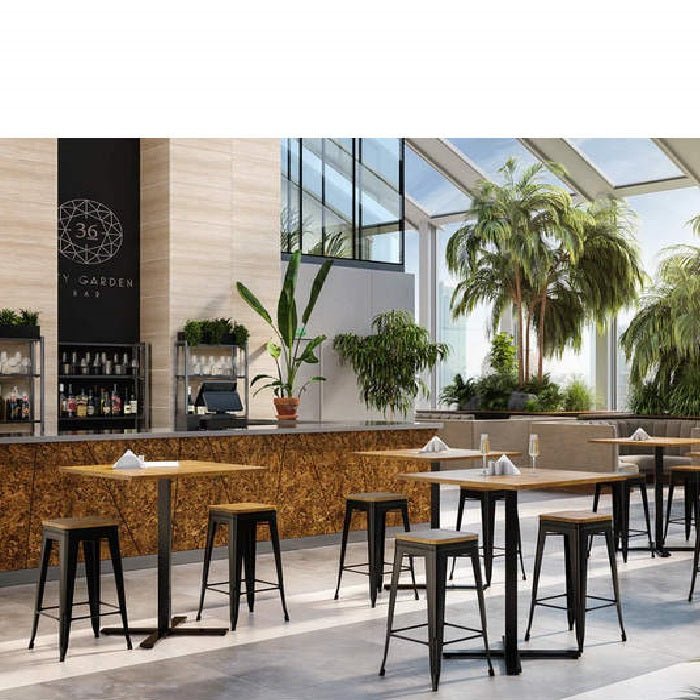 Emma Metal Barstool - Stackable (Metal or Wooden Top) - Paulas Home & Living