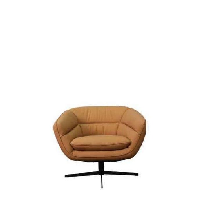 Franco Swivel Armchair in Leather - Paulas Home & Living