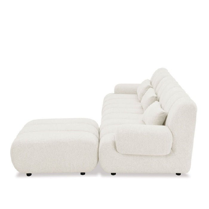 Harmony Chaise Lounge Suite 4pc - Beige - Paulas Home & Living