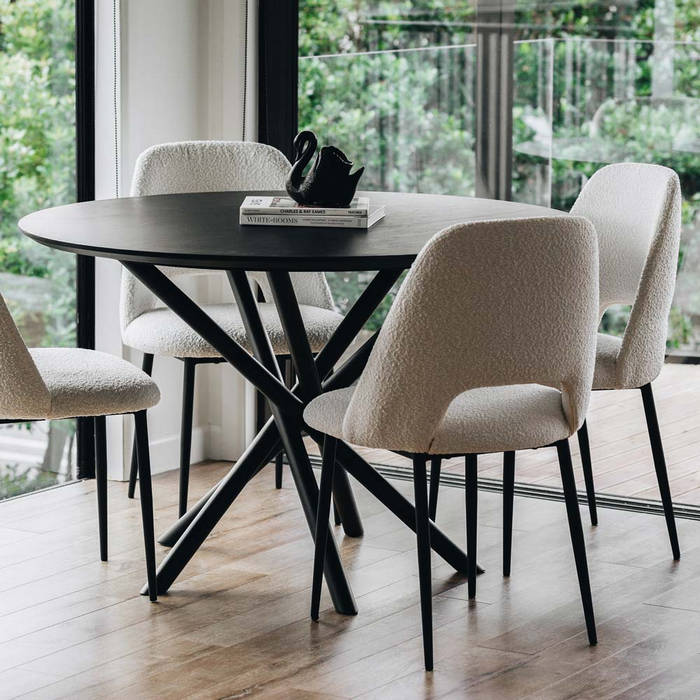 Harper Dining Table Round - Black Oak (1200dia) - Paulas Home & Living