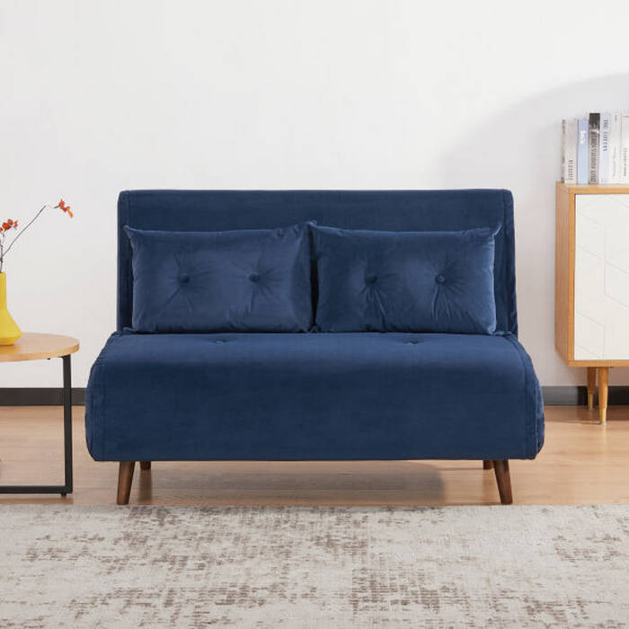 Haru 2 Seater Sofa Bed - Sapphire Blue - Paulas Home & Living