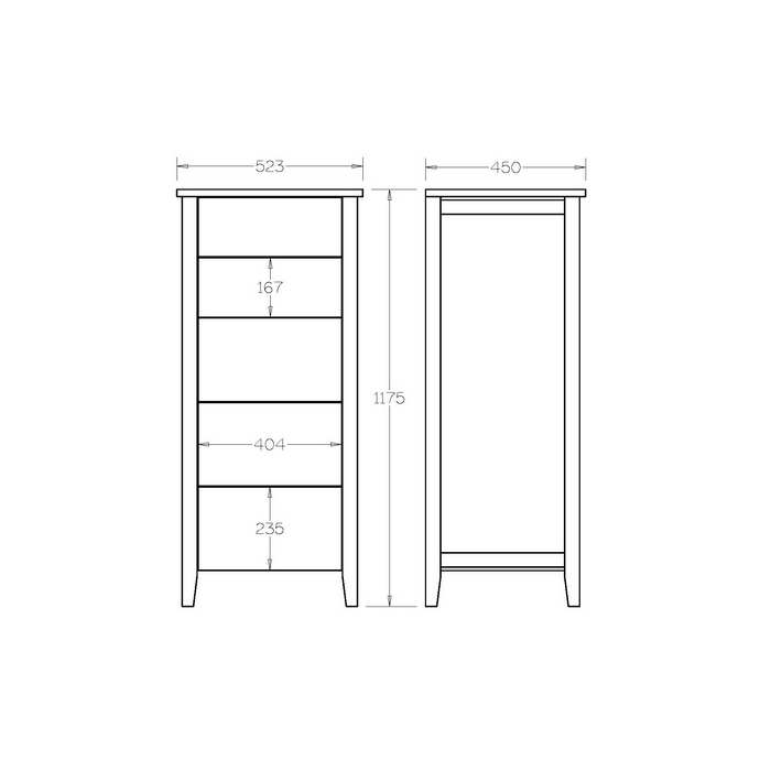 Hilton Lingerie Chest 5 Drawer - Paulas Home & Living