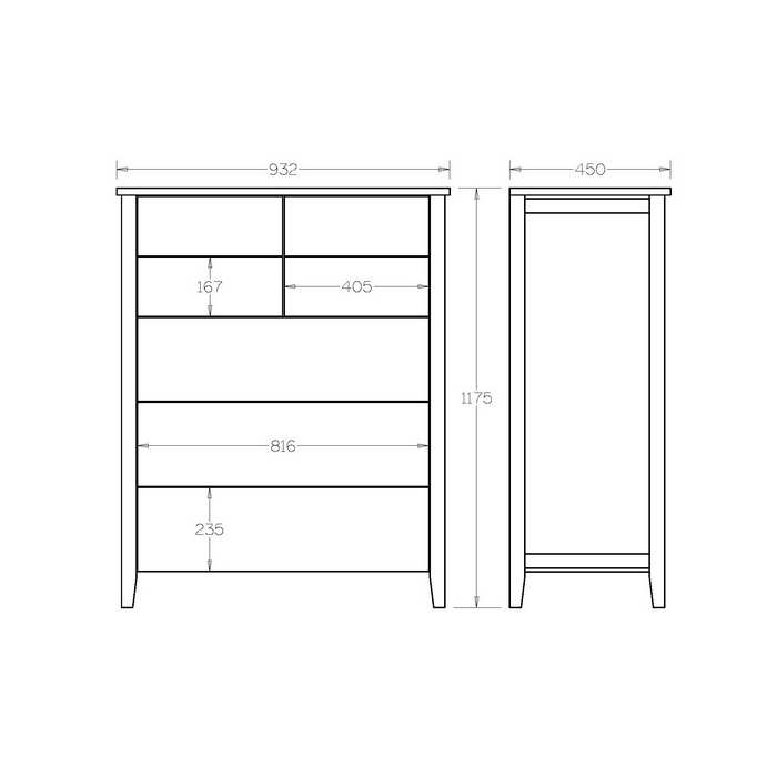 Hilton Tallboy 7 Drawer - Paulas Home & Living