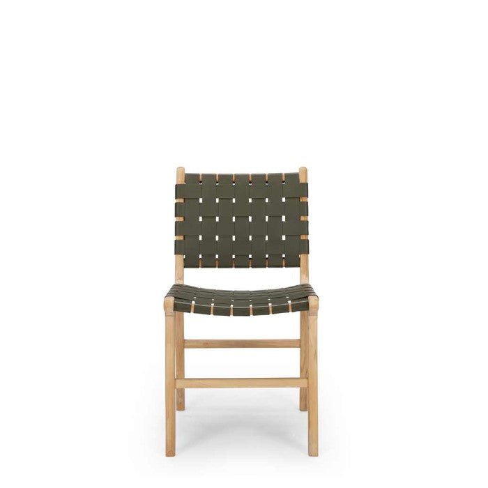 Indo Dining Chair - Woven - Olive