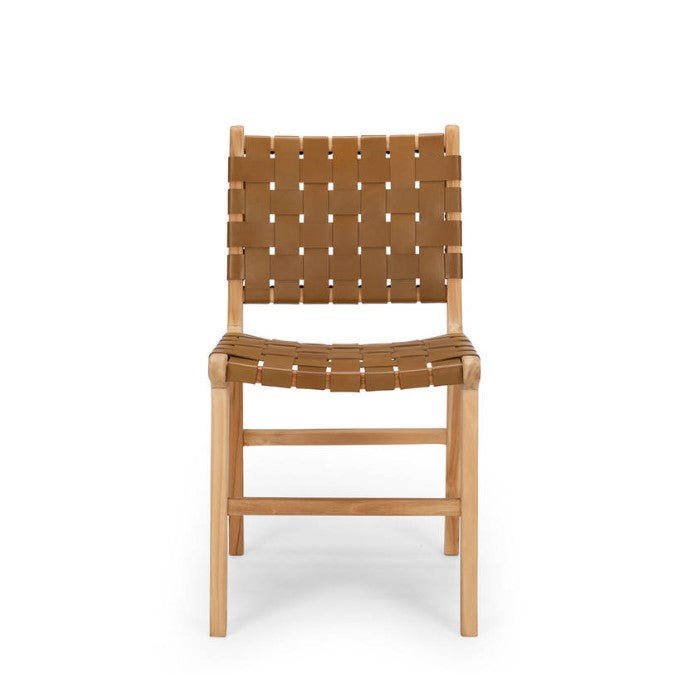 Indo Dining Chair - Woven - Saddle - Paulas Home & Living