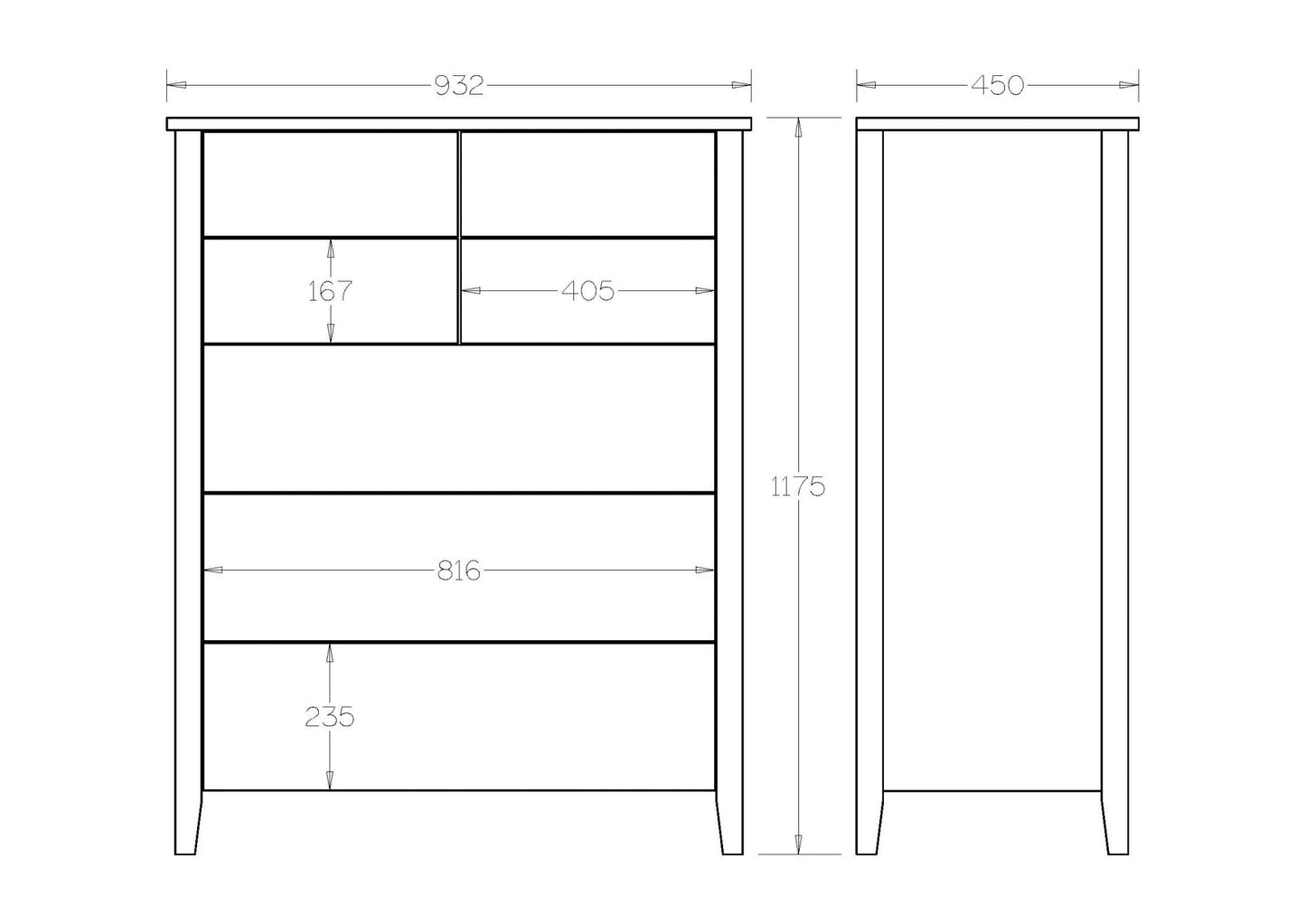 Ivydale Tallboy 7 Drawer - Ash - Paulas Home & Living