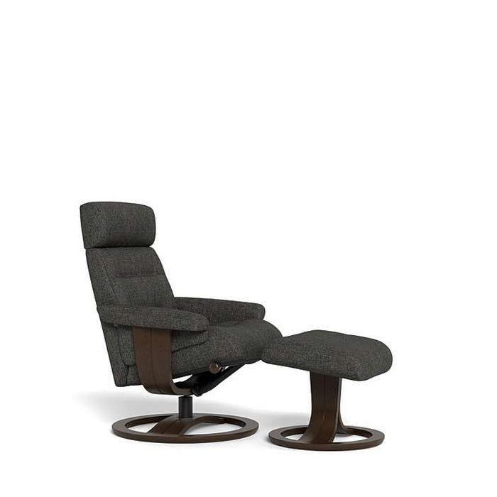 La - Z - Boy Royal Large Wenge Recliner + Footstool - Paulas Home & Living