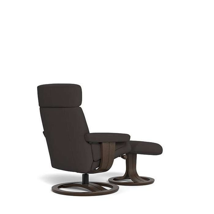 La - Z - Boy Royal Large Wenge Recliner + Footstool - Paulas Home & Living
