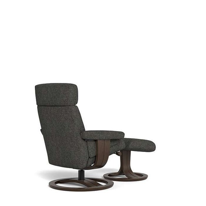 La - Z - Boy Royal Large Wenge Recliner + Footstool - Paulas Home & Living