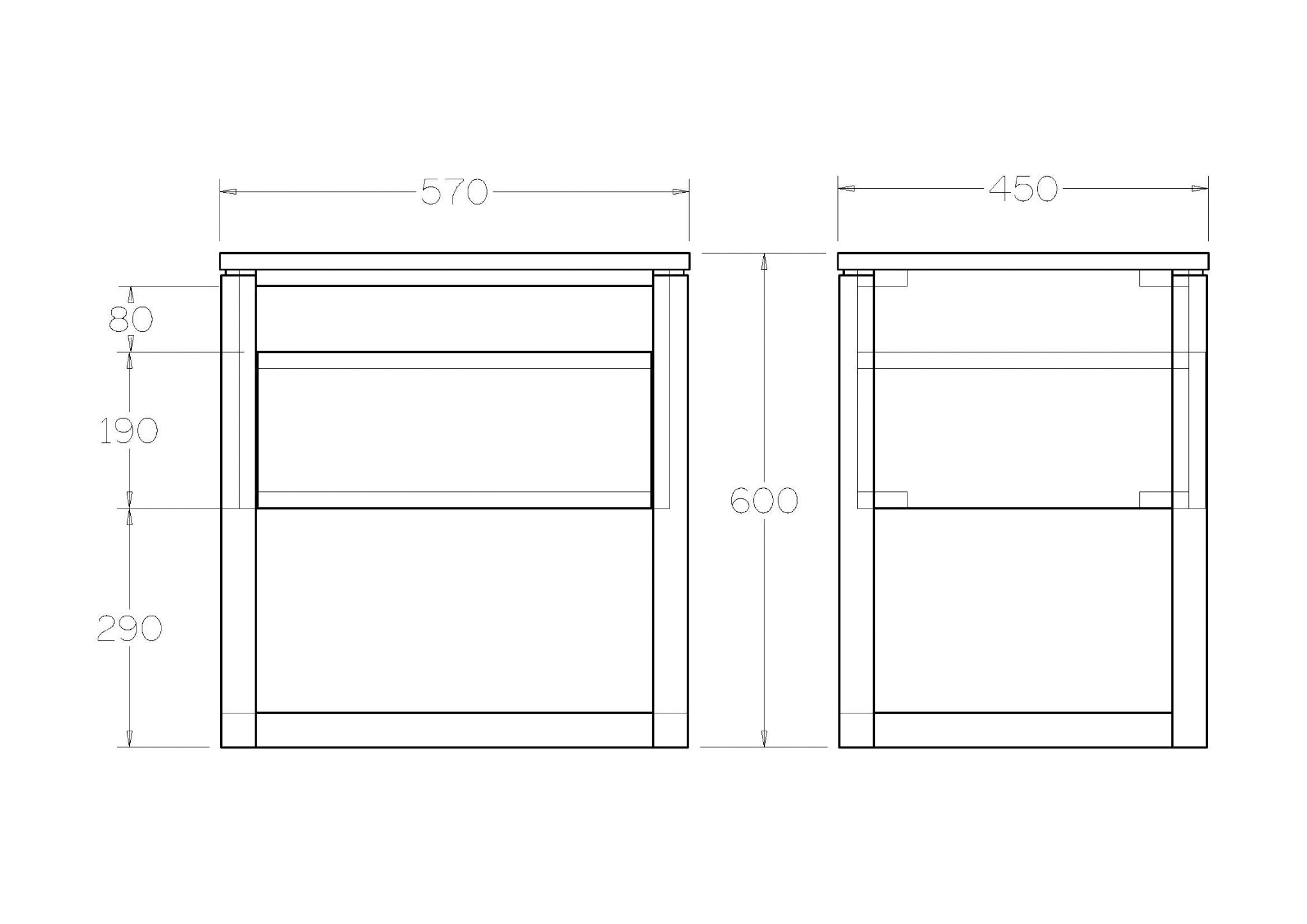 Larry 1 Drawer Bedside - Paulas Home & Living
