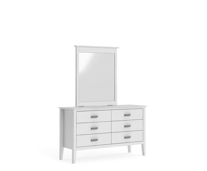 Mabel Dresser and Mirror 6 Drawer - Paulas Home & Living