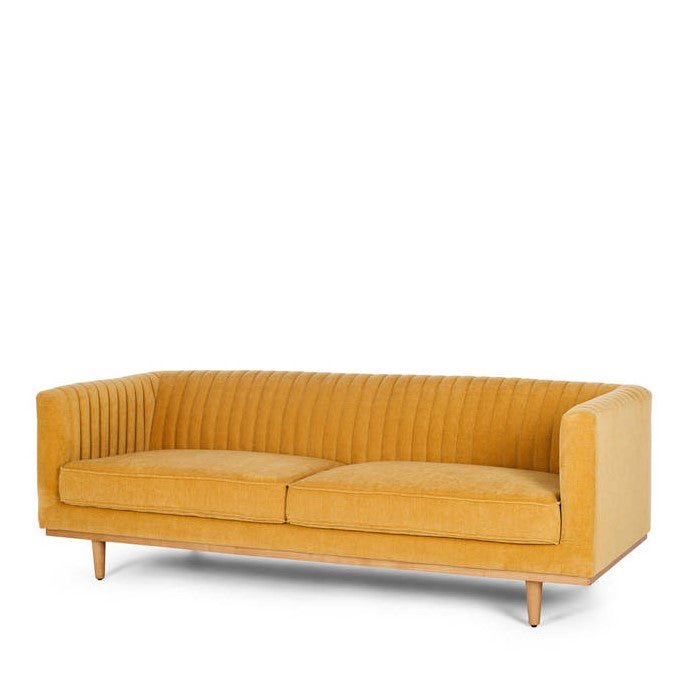 Madison 3 Seater Velvet - Honey Gold - Paulas Home & Living