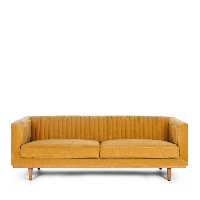 Madison 3 Seater Velvet - Honey Gold - Paulas Home & Living