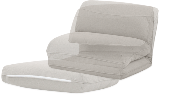 Matakana Sofa Bed - Single - Beige Fabric - Paulas Home & Living