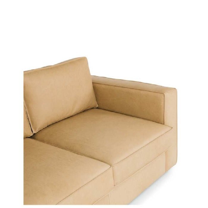 Maury 3 Seater - Ecru Leather - Paulas Home & Living