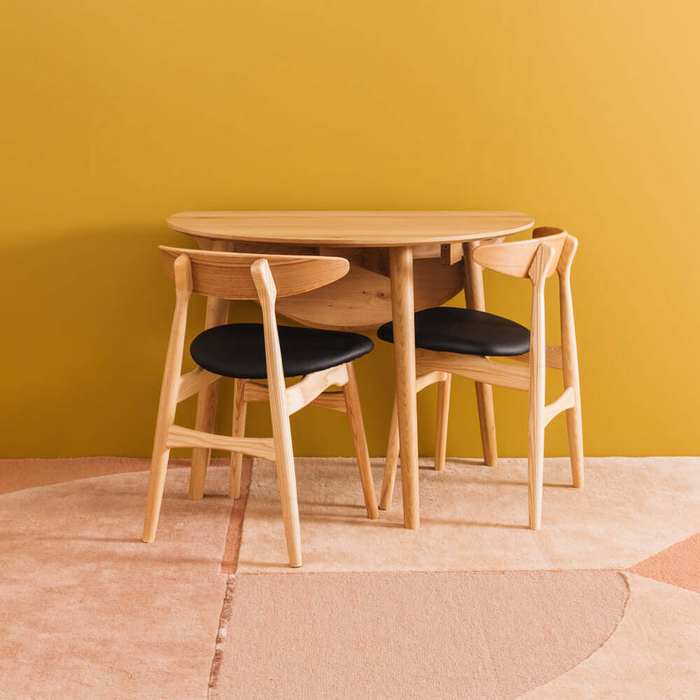 Nordik Dropleaf Table 1000dia (Seats 2 - 4) - Paulas Home & Living