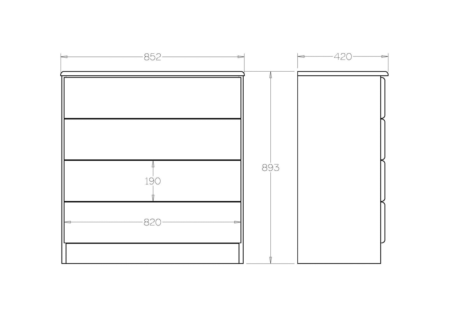 Northville Tallboy 4 Drawer - Paulas Home & Living