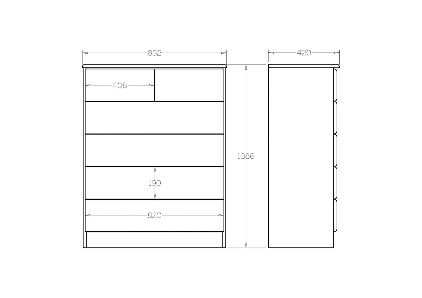 Northville Tallboy 6 Drawer - Paulas Home & Living