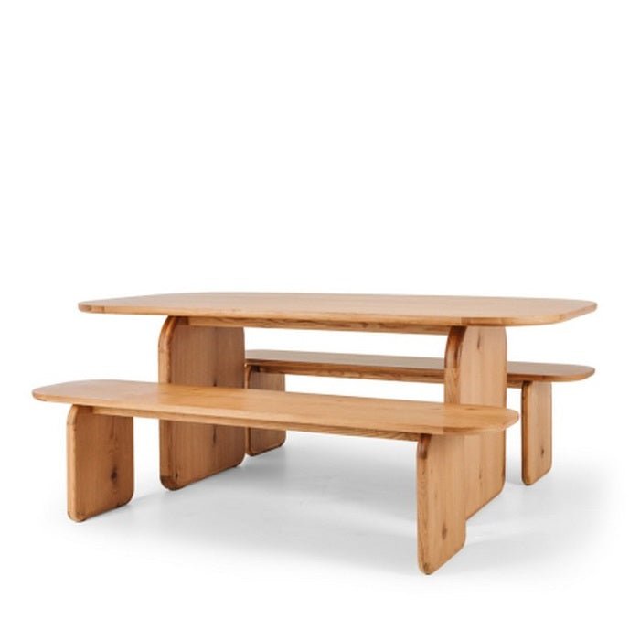 Panel Oak Dining Suite (3 pce) - Paulas Home & Living