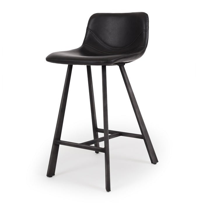 Rustic Barstool PU - Black - Paulas Home & Living